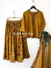 Floral Block Print Skirt Set-1084