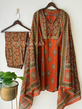 Printed Embroidered Cotton Suit-13431