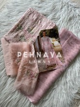 Fully embroidered cotton suit with chiffon dupatta -6054