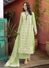 Cotton heavy embroidered semi stitched suit-3826