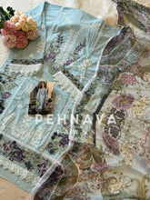 Cotton Embroidered Suit with Chiffon Dupatta-3774/3565