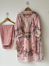 Printed casual suit with chiffon dupatta -6016