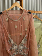 Premium chiffon handwork semi-stitched suit-8990