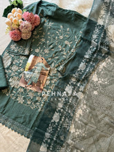 Semistitched Rayon Fully Embroidered Suit-8075