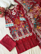 Floral Work Cotton Suit Set 1101