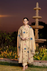 Premium mul chandheri embroidered suit-4599
