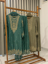 Heavily Handworked Sharara with Pure Chiffon Dupata-6789