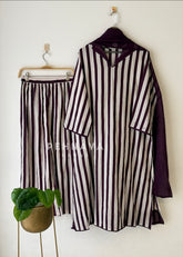 Striped Cotton Suit Set-6106