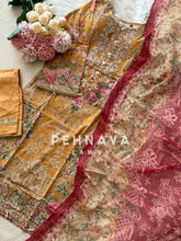 Paki printed suit with embroidered dupatta-3442