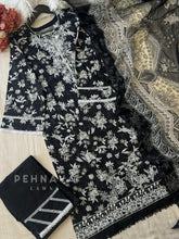 Black & White Cotton Ensemble-AZ-1405 - Pehnava Lawns
