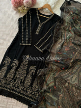 Semistitched Rayon Fully Embroidered Suit-3755