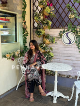 Paki printed suit with chiffon dupatta-3343