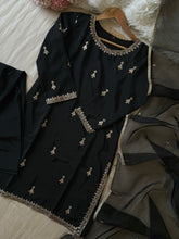 Festive-Ready Farshi Salwar Suit – Trending Elegance in Black & Off-White
