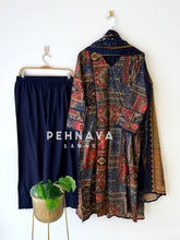 Ajrak Printed Three Piece Set