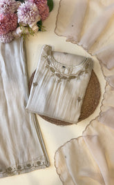 Silk Handworked straight cut suit