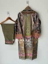 Paki printed suit with embroidered dupatta-3527-A