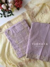 Embroidered Unstitched Chanderi Suit-2630