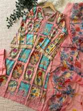 Pink Patch-worked Floral Suit-1285