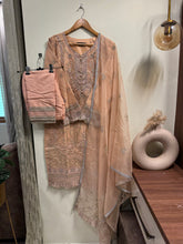 organza embroidered suit-5138 M