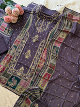 Comfy Muslin Suit with aari work-149