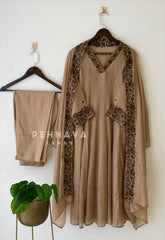 Floral Embroidered Three Piece Ensemble N1557