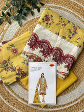 Khaadi Unstitched embroidered Lawn suit-0101