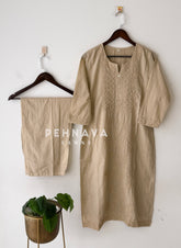 Cotton Embroidered Co-ord Set-155