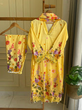 Yellow Vibrant Floral Suit-2001