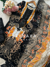 Printed casual suit with chiffon dupatta-1148