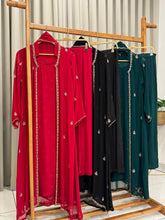 Premium Georgette handworked jacket style suit- 6792