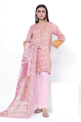 Khaadi Unstitched Printed Lawn suit-0124