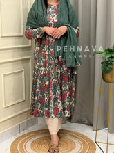 Pleated Floral Cotton Suit