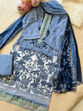 Printed blue Cotton pakistani Suit – 1143