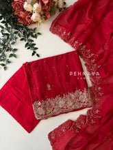 Chanderi Handworked Unstitched Suit-18566