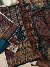 Blue Party wear Crepe Suit-1899