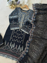 Black Mirage Embroidered Suit Set