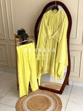 Round Neck Pleated Suit Set