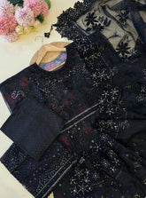 GLAMOURA BY NOOR'S SEMI-STITCHED 3PC | D-08