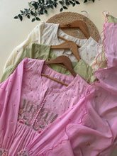 Cotton Anarkali with pleats and embroidery detailings