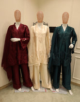 Floral Cutwork Appliqué Set-7274
