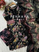 New Floral Ready To Wear Suit-Black