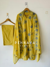 Yellow Embroidered Premium Cotton Suit Set
