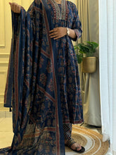 Ajrak Printed anarkali
