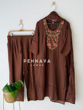 Thread Embroidered Three Piece Set-006