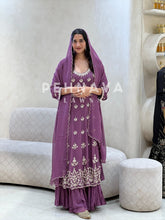 Heavy Handworked Anarkali Suit-6308 - Pehnava Lawns