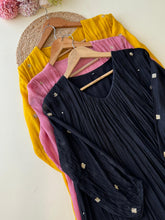 Mulchandheri Pleated A-line suit with embroidery