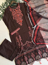 Floral Embroidered Rayon Suit - Pehnava Lawns