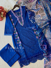 Royal Blue Unstitched Suit-1626 - Pehnava Lawns