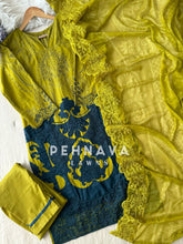 Multi Shaded Suit With Appliqué Design-1286D