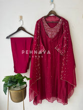 Mirror-Work Chanderi suit - Pehnava Lawns